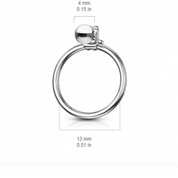 Silver Tone Ball Circle Jacket Stud Earrings - Picture 4 of 4